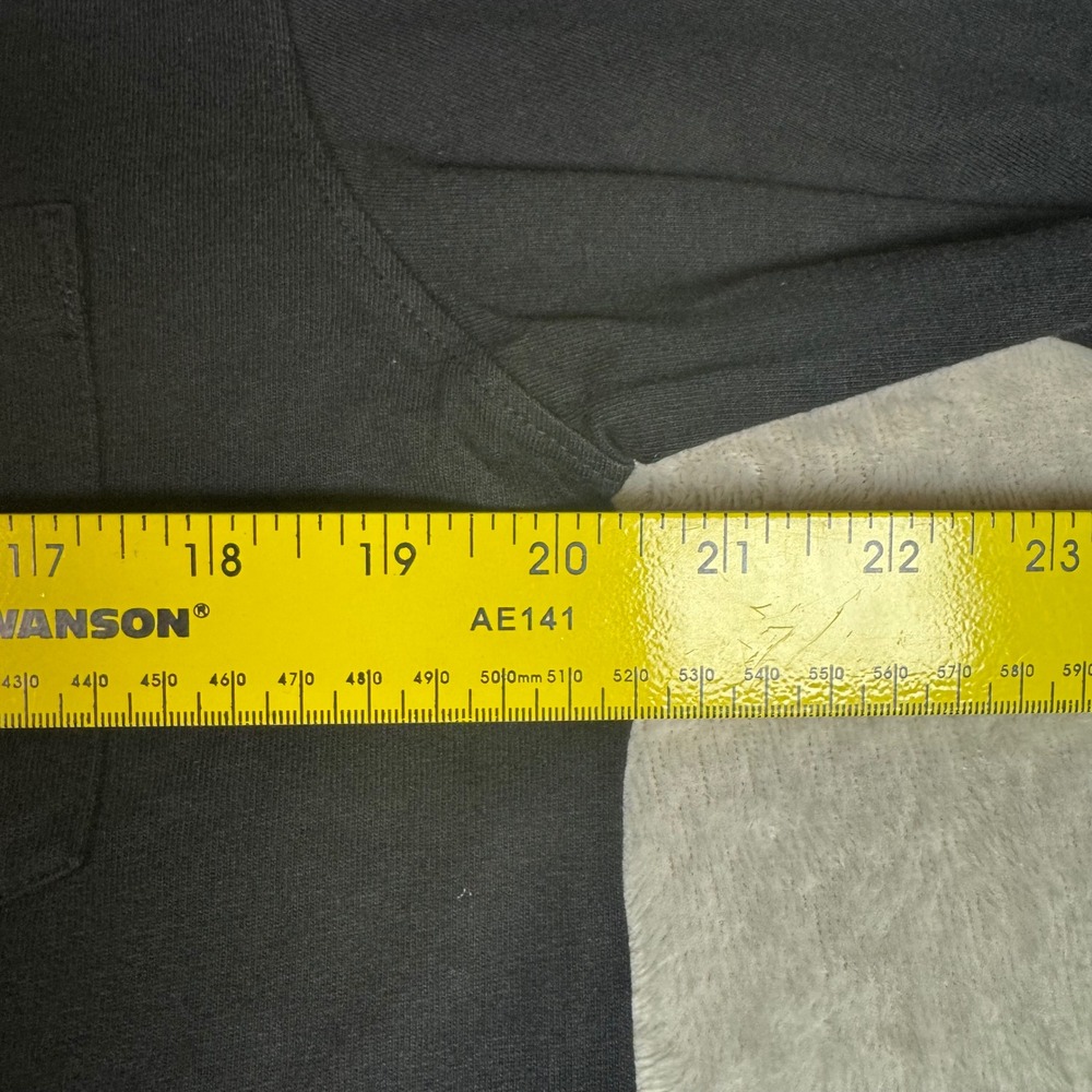 NWOT American Giant Mens Long Sleeve Pocket Tee S Black Made in USA Cotton - Picture 7 of 9